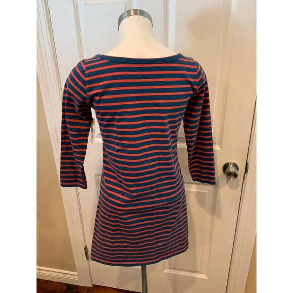 Joie Red & Navy Blue Striped Shift Dress, Size XS - Picture 5 of 6